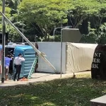 Two taken to hospital after trailer topples over near Mount Faber