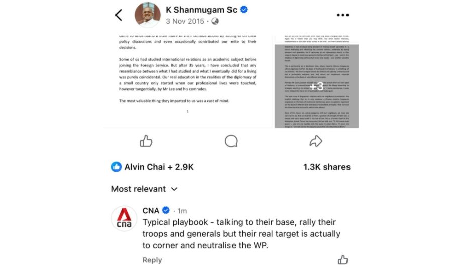Singapore’s CNA caught in Facebook storm over comment allegedly slamming establishment, Mediacorp lodges police report