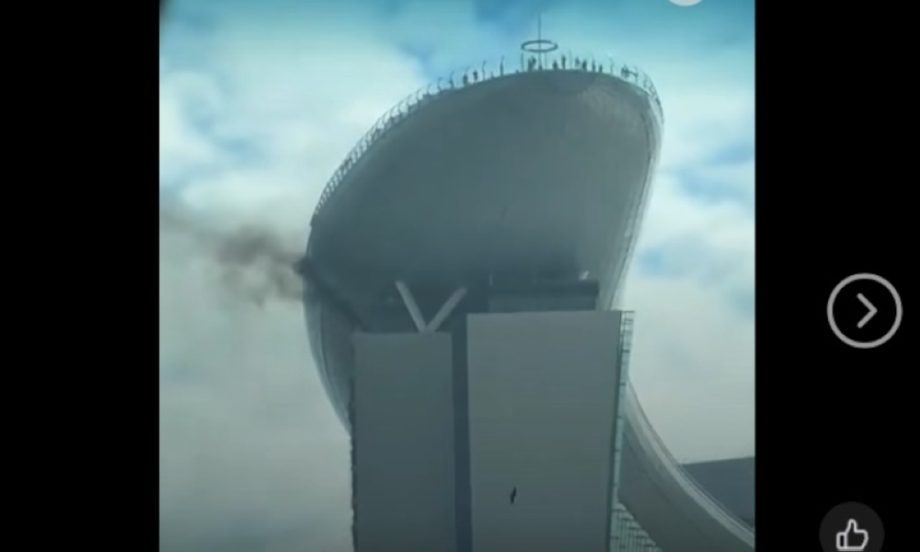 Fire breaks out on 55th floor of Marina Bay Sands in Singapore, triggered by burning plastic mat Fire breaks out on 55th floor of Marina Bay Sands in Singapore, triggered by burning plastic mat