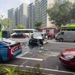 5 taken to hospital after multi-vehicle accident near Kovan MRT station
