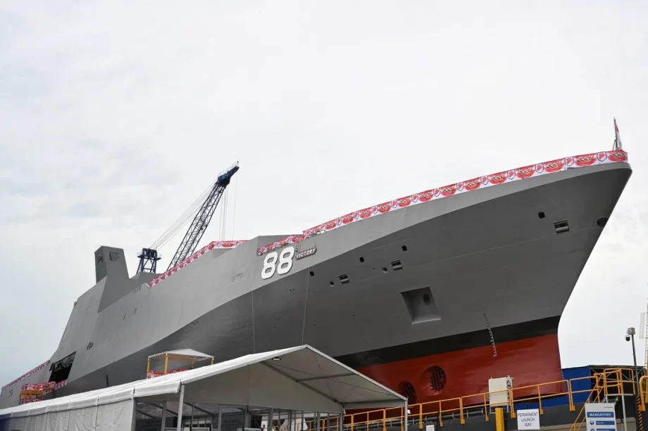 ‘Not a ship, but a mothership’: Mindef launches first multi-role combat vessel
