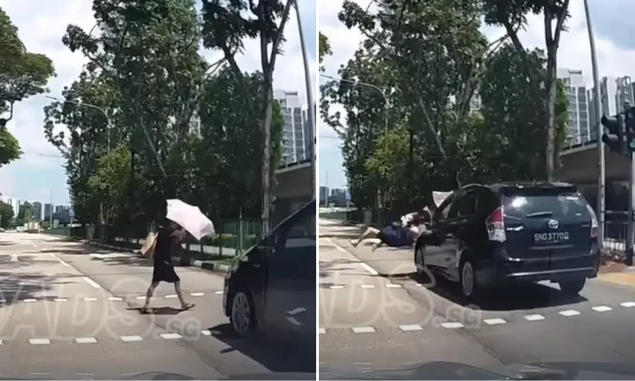 ‘Who’s at fault?’: Woman crossing on red light hit by car that sped up on green ‘Who’s at fault?’: Woman crossing on red light hit by car that sped up on green