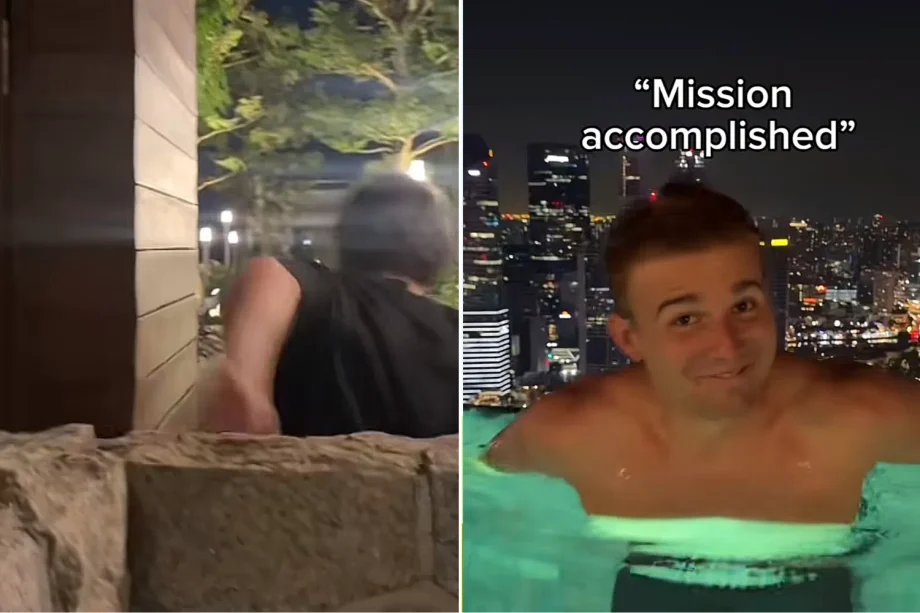 Influencer Kaz Sawyer posts clip of himself ‘sneaking’ into Marina Bay Sands infinity pool