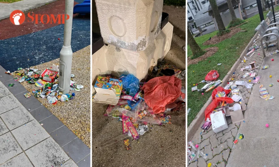 Litter left behind after Deepavali festivities across S’pore: ‘It happened during 7th Month and now again’