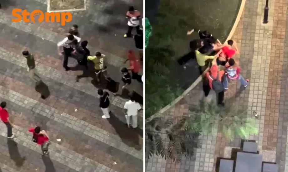 About 15 people involved in brawl at Serangoon Ave 2, one guy gets his shirt ripped off About 15 people involved in brawl at Serangoon Ave 2, one guy gets his shirt ripped off