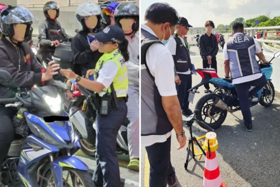 12 motorcyclists arrested for riding without licences and insurance at Tuas Checkpoint