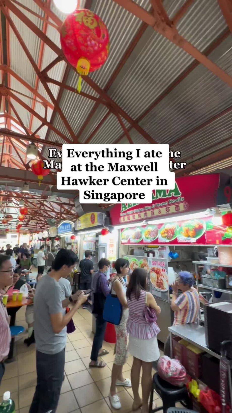 @wanderwithkara Everything I ate at the popular Maxwell Hawker Center in Singapo…