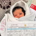 Palestinian baby girl in Gaza named Singapore