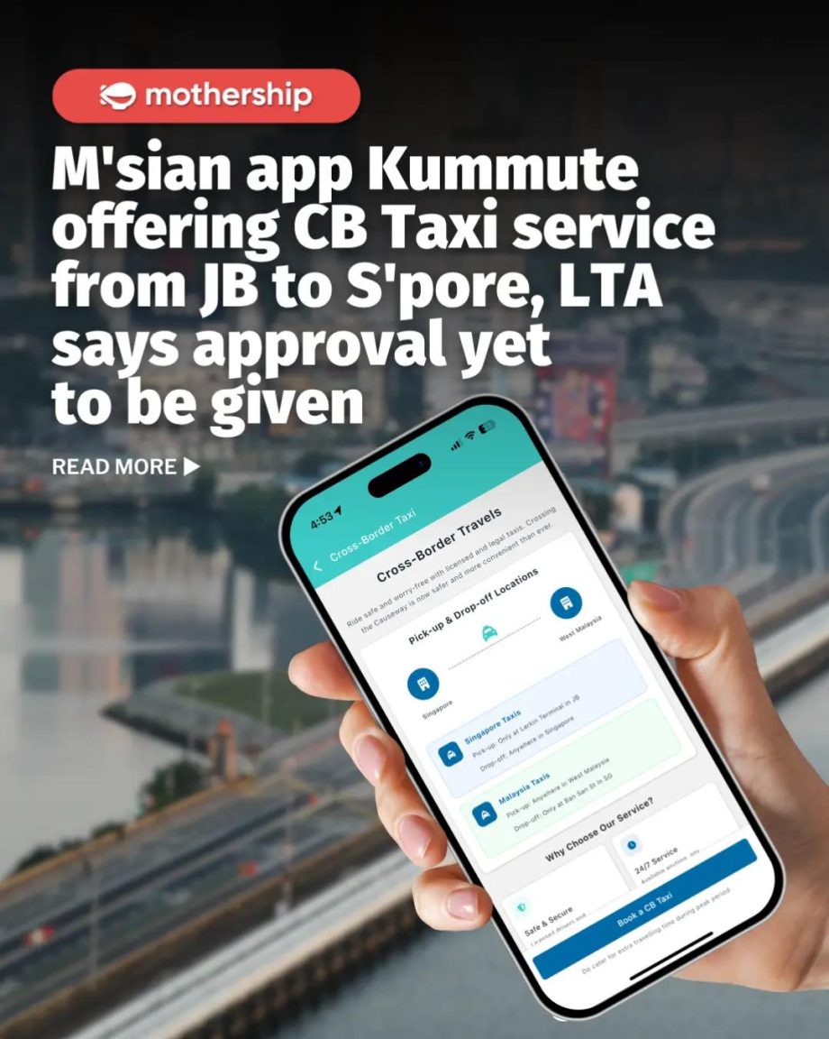 @mothershipsg sorry the WHAT taxi ???  According to Kummute’s Oct. 6 Facebook po…