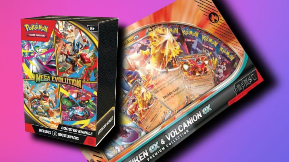 Blaziken ex & Volcanion ex Premium Collection Back at MSRP