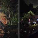 1 dead, 18 injured after express bus crashes into highway signboard