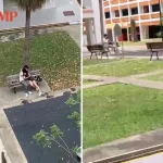 Stomper takes videos of couple hugging and kissing on playground bench, wants them to get a room