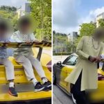 Police investigating incident showing moving Porsche with children on top