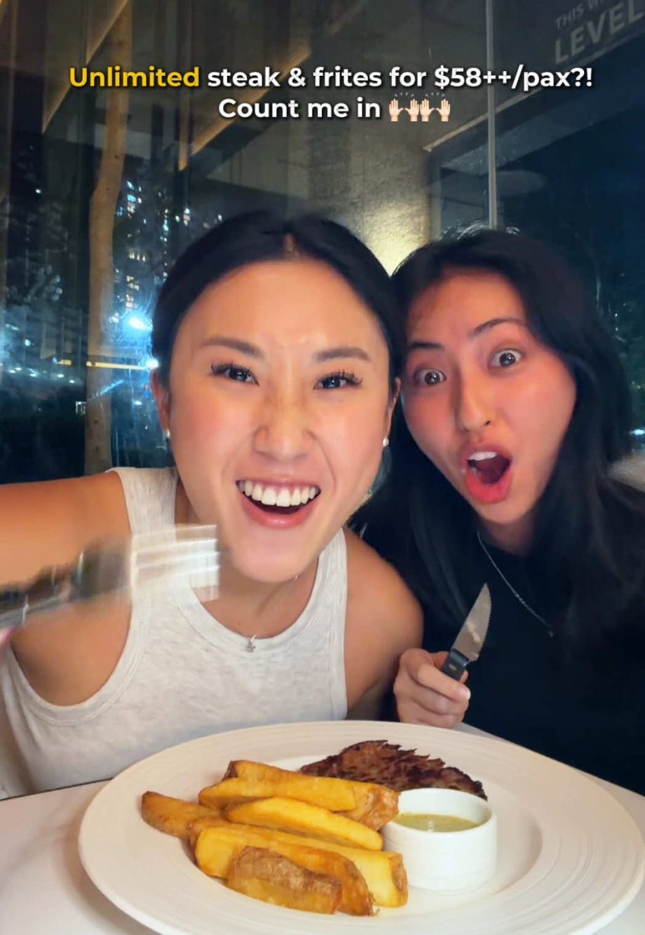 @theycallmegenny Wowie….unlimited steak and frites!?!  So worth the price  if yo…