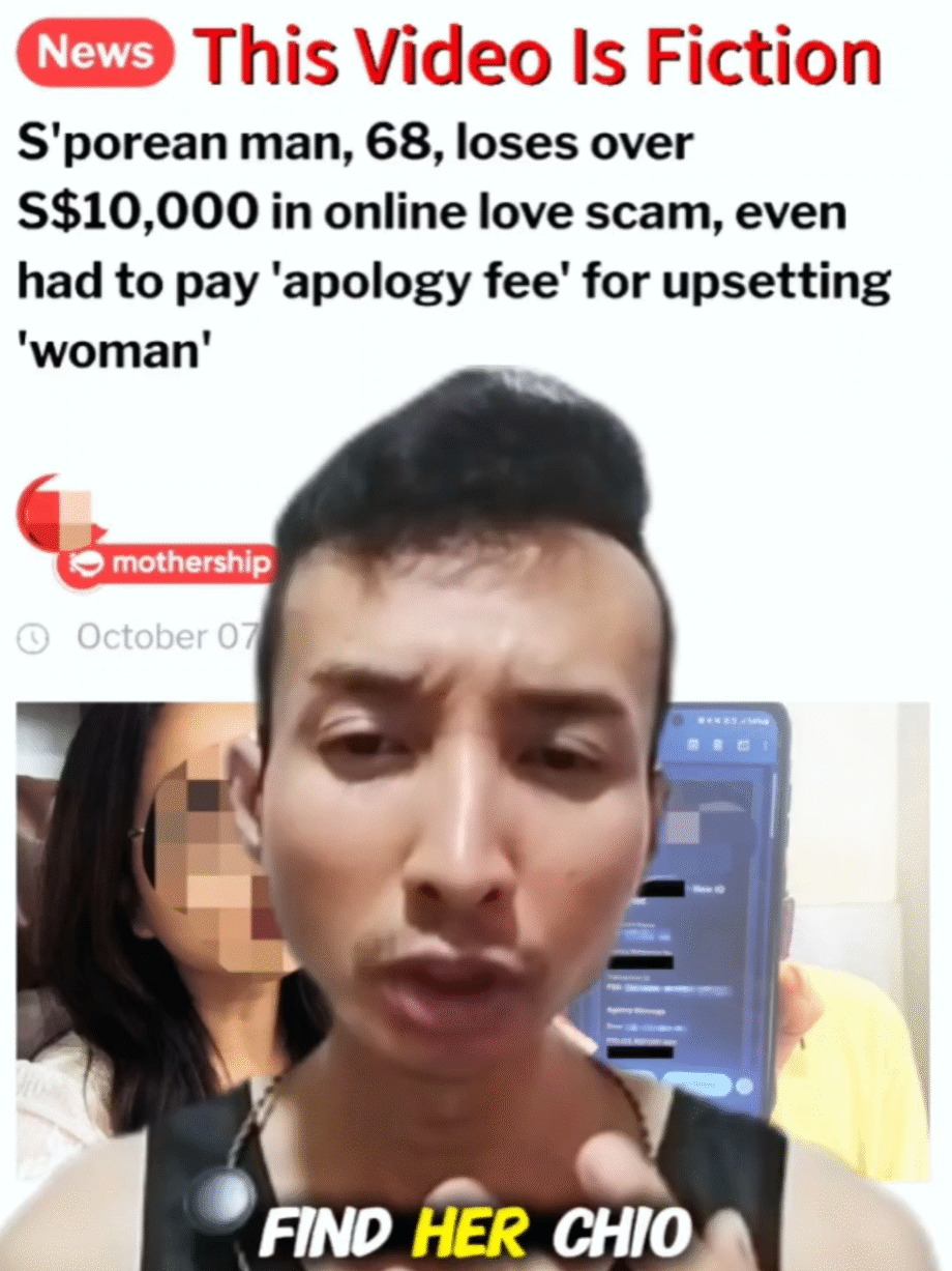 @mizter_ree Singaporean Man Loses Over K In Online Love Scam #mothershipsg #s…
