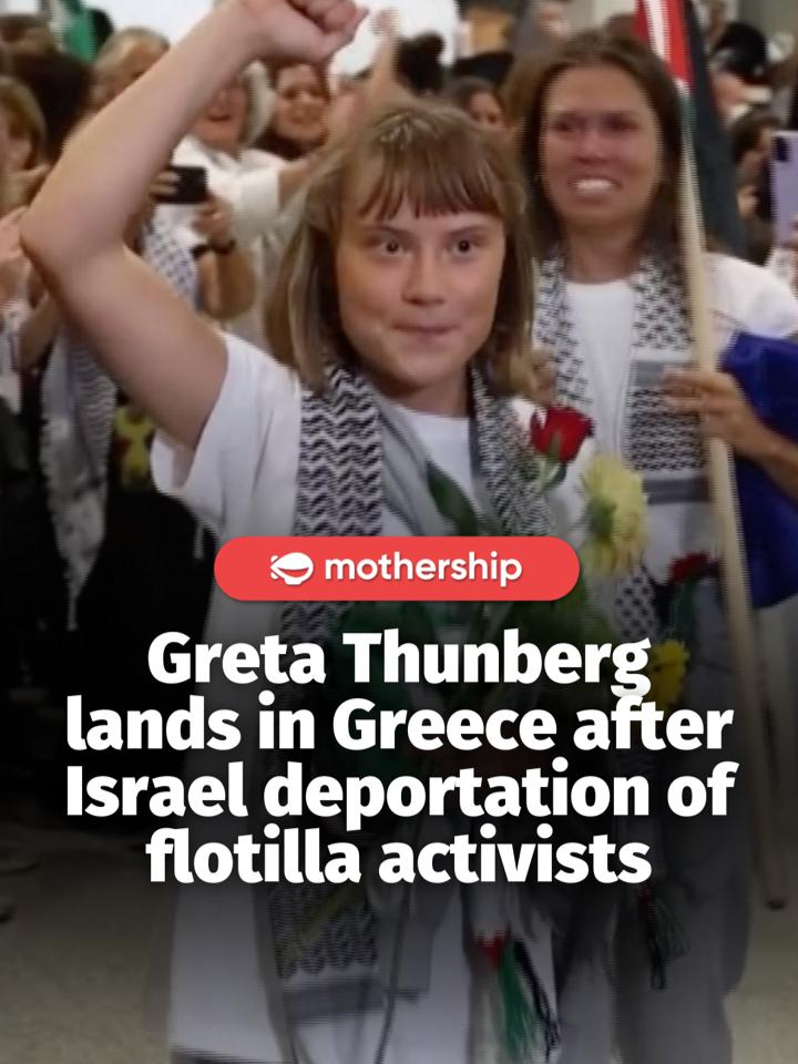 @mothershipsg Swedish activist Greta Thunberg addressed the media when she arriv…