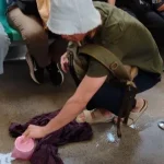 Young man praised for using own T-shirt to clean tea spill on MRT train