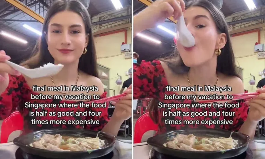 TikToker claims Singapore food is ‘half as good and four times more expensive’ than Malaysia’s