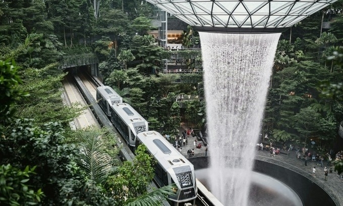 Woman dies after falling from height at Singapore’s Jewel Changi Airport