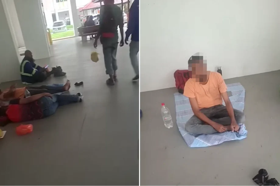 ‘Who said you’re allowed to sleep here?’: Man films foreign workers resting at void deck, draws backlash online