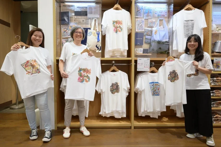 Dragons, laksa and samsui women designs: Uniqlo x The Straits Times limited T-shirts go on sale