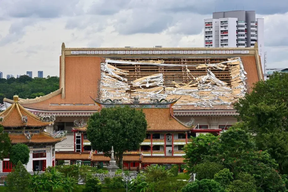 Roof partially collapses at Bright Hill Buddhist monastery; one person assessed for minor injuries Roof partially collapses at Bright Hill Buddhist monastery; one person assessed for minor injuries