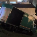 Lorry skids down steep slope in the Orchard Road area; police investigating