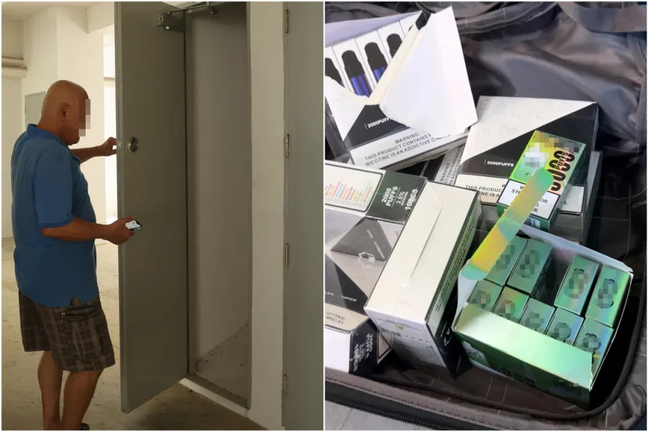 Cleaner finds over 100 vapes stashed in bags in electrical riser in Tampines; HSA investigating