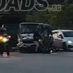 Two drivers trapped in vehicles after chain collision in Sembawang; four people taken to hospital