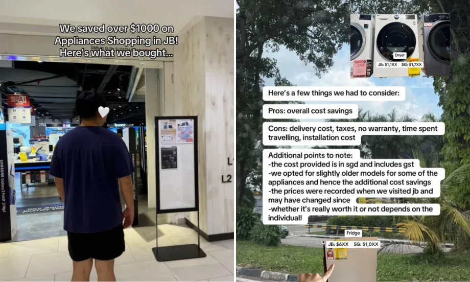 Couple claims to save k on appliance purchases across the Causeway: ‘But was it worth the trip?’ Couple claims to save k on appliance purchases across the Causeway: ‘But was it worth the trip?’