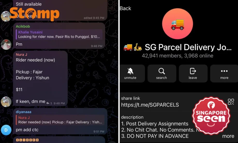 Stomper’s earnings hit by Telegram groups offering delivery jobs way below Grab rates