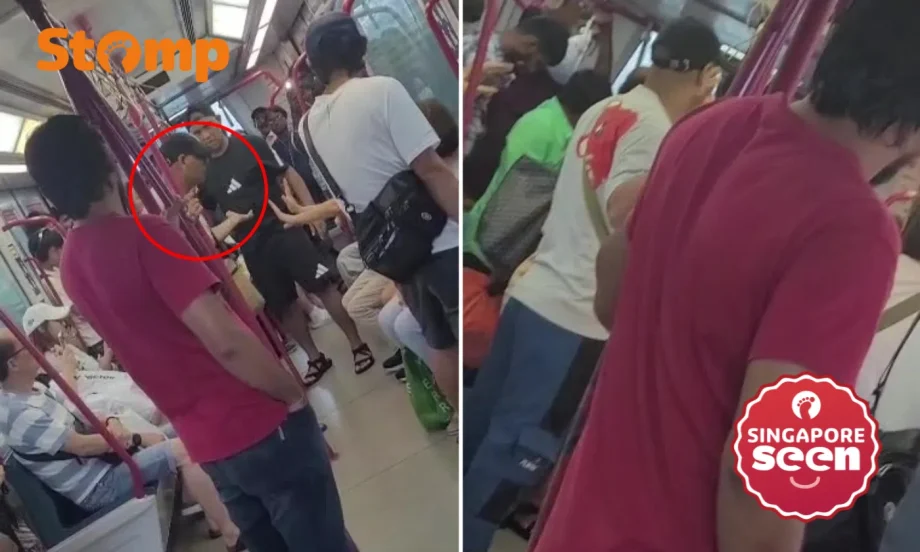 LRT commuter talking loudly on phone allegedly slapped by another, scolded by other passengers LRT commuter talking loudly on phone allegedly slapped by another, scolded by other passengers