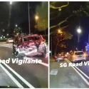 2 men taken to hospital after 4-car chain collision near Changi Airport