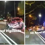 2 men taken to hospital after 4-car chain collision near Changi Airport