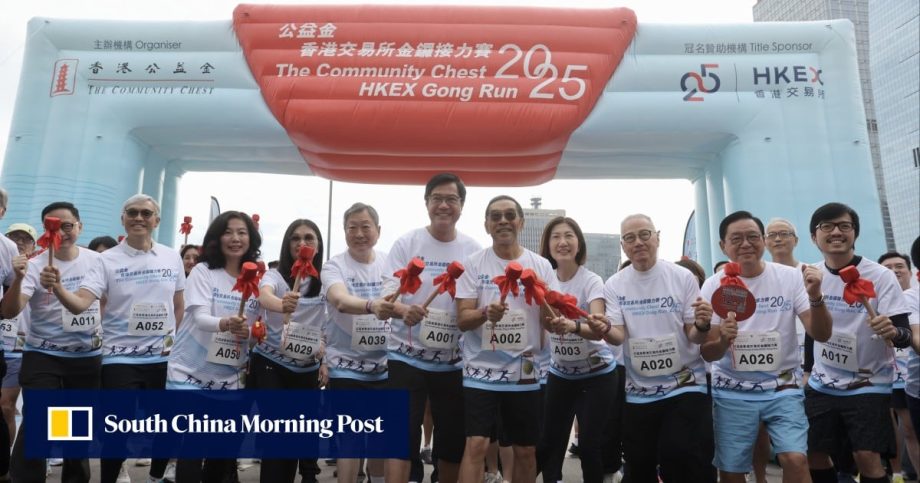 JPMorgan, DBS, Standard Chartered bosses swap deals for sneakers in HKEX charity run