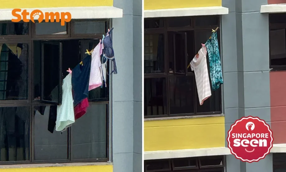 Aunty hangs bamboo pole from Woodlands bedroom window despite multiple inspections and notices