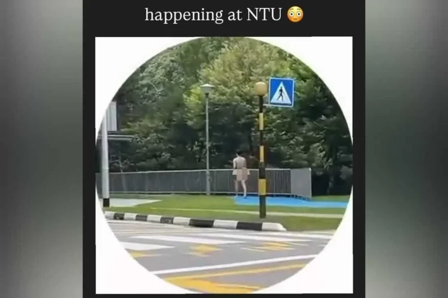 NTU student arrested after being filmed walking naked on campus