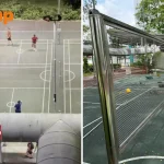 Metal net at Indus Road court after pickleball noise complaint — but it blocks more than you think