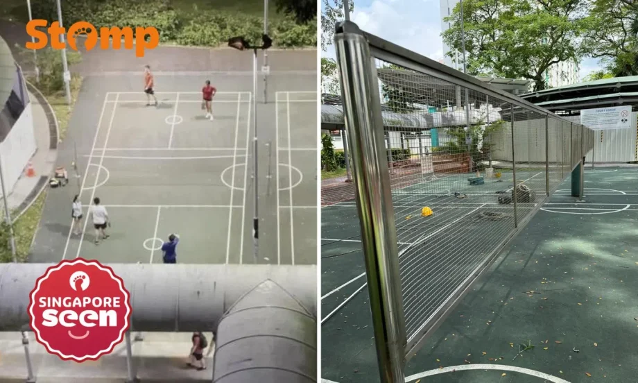 Metal net at Indus Road court after pickleball noise complaint — but it blocks more than you think