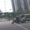 Lorry driver collides with motorcycle in Eunos; one taken to hospital, Singapore News