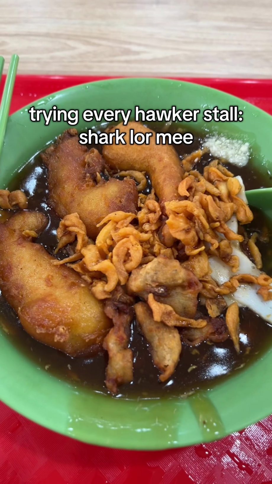 @zi.xxxxx today’s adventure brings us to some shark nuggets + lor mee!! never th…