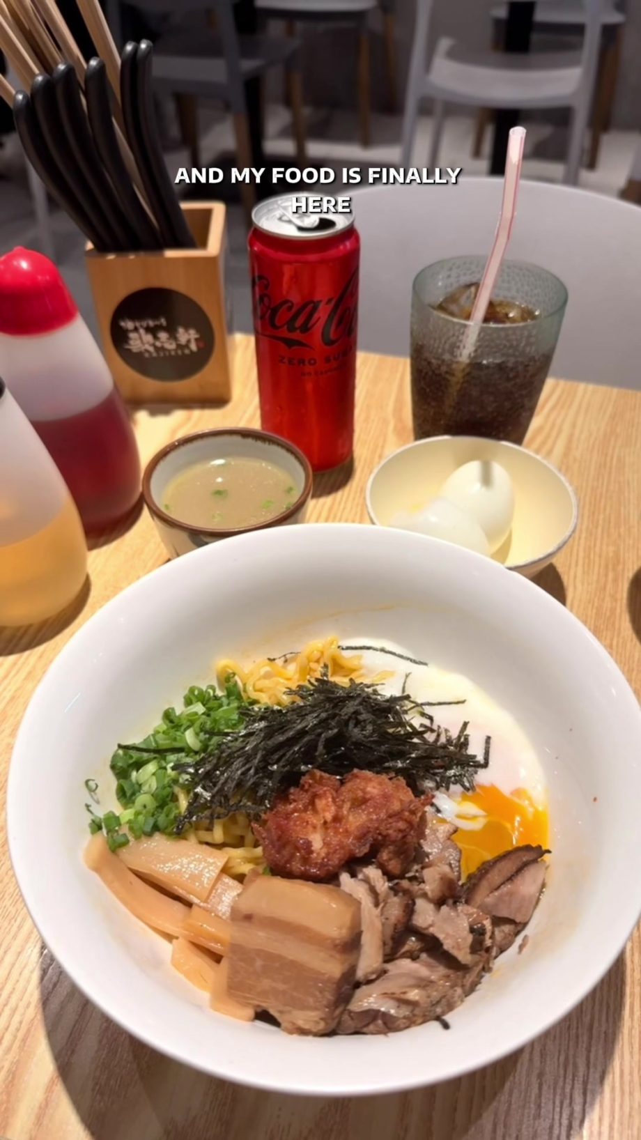 @x.bie Tried my first mazesoba and Coca-Cola Zero Sugar just completed the meal … @x.bie Tried my first mazesoba and Coca-Cola Zero Sugar just completed the meal …
