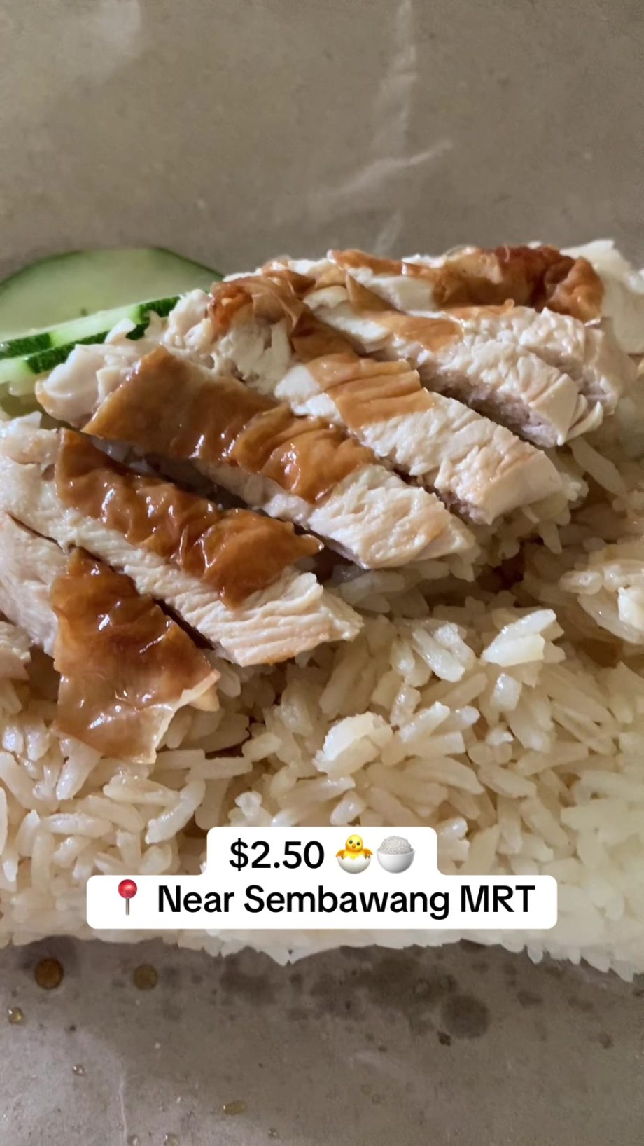 @flavorquest70 .50 Chicken Rice at Sembawang MRT! #food #cheap #fyp #singapore…