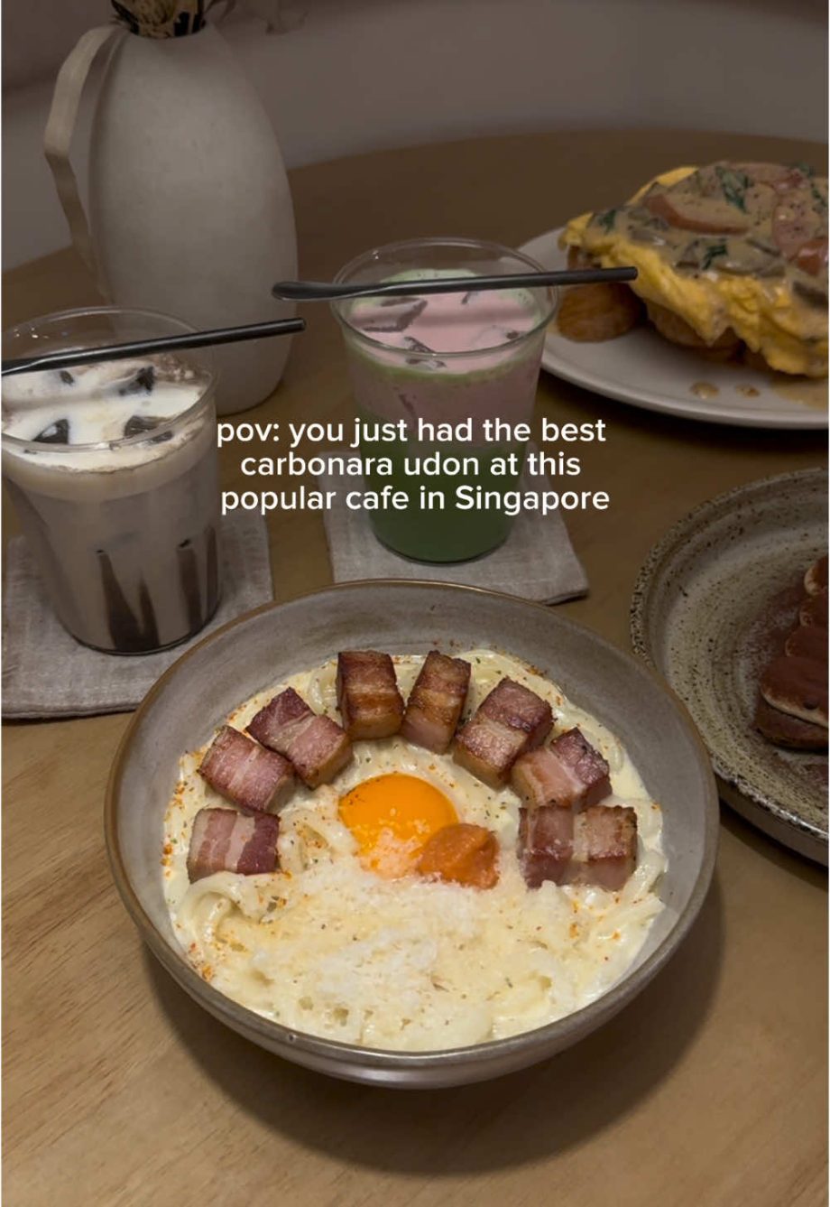 @bakeneatdiary just tasted one of the BEST carbonara udon in SG at one of my fav…