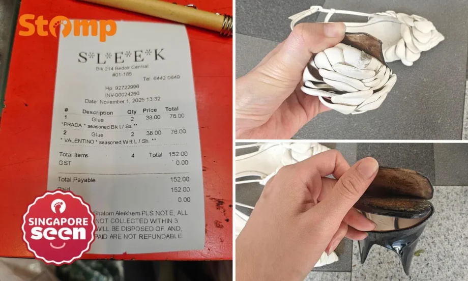 Woman feels cheated after Bedok cobbler charges 2 for glueing 2 pairs of shoes without stating price upfront