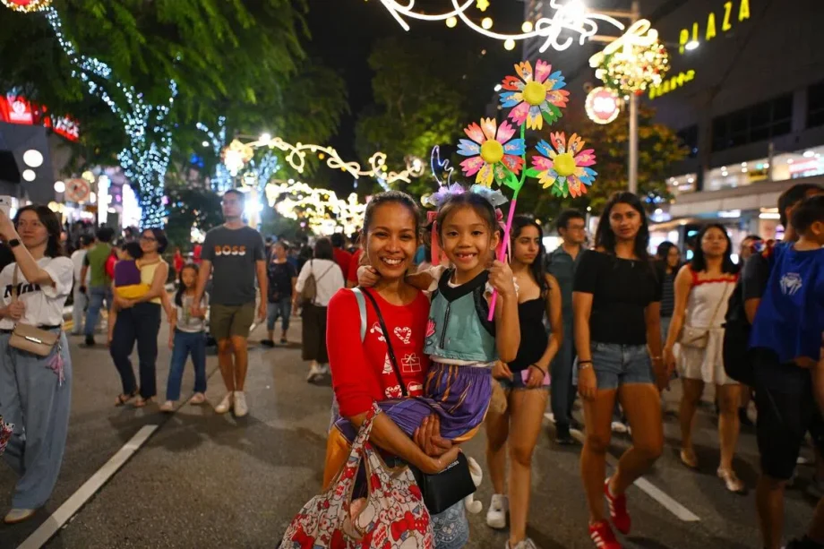 Orchard Road turns into pedestrian and party playground for Christmas Eve