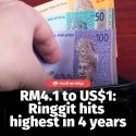 @mothershipsg The Malaysian ringgit hit its highest against the U.S. dollar in f…