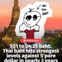 @mothershipsg Going to Thailand may cost more as the Thai baht has strengthened …