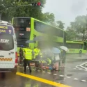 Elderly pedestrian taken to hospital after accident involving bus in Jurong East