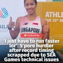 @mothershipsg Two Singapore hurdlers, Ang Chen Xiang and Kerstin Ong, set nation…